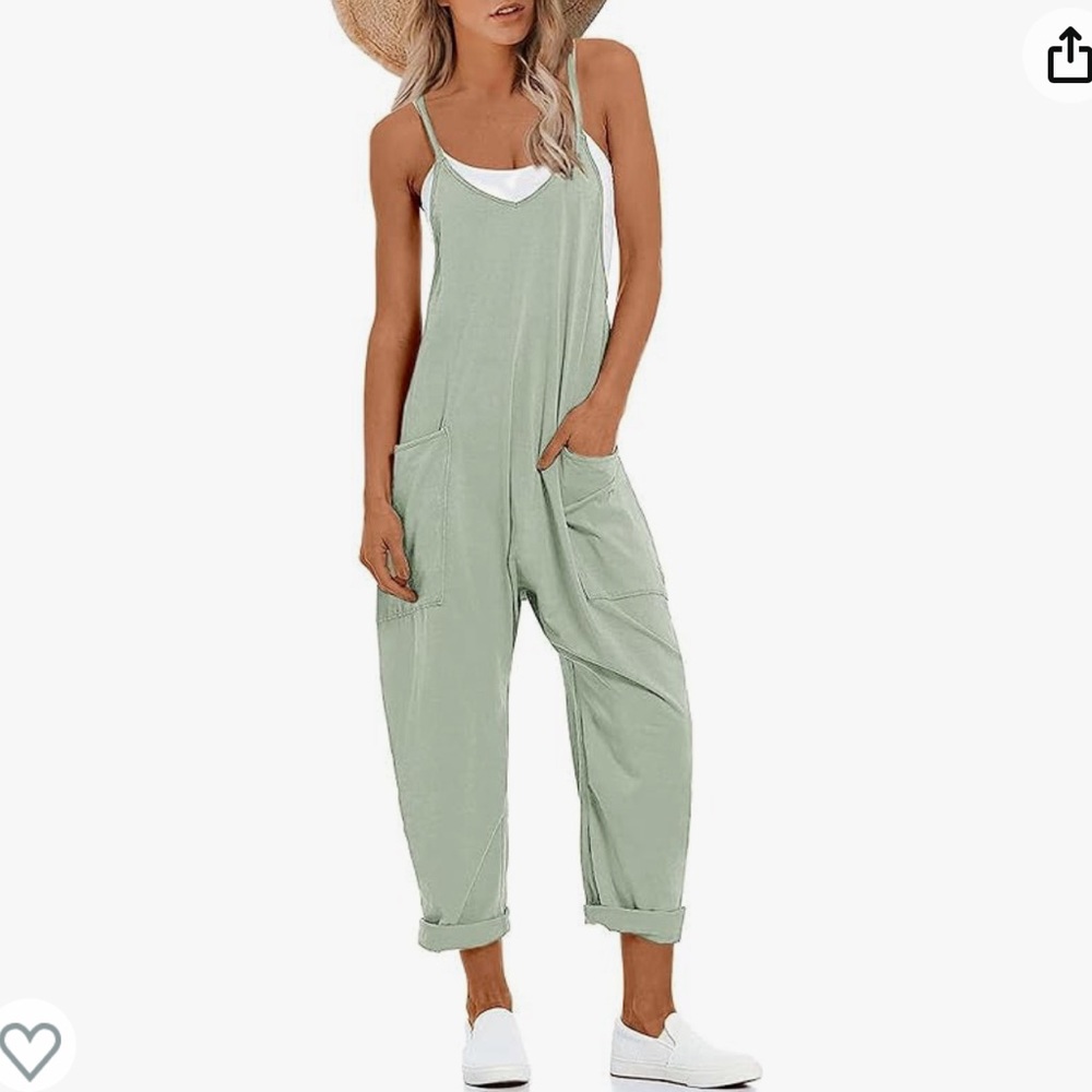 Amazon Muchpow Women's V Neck Jumpsuits Spaghetti Straps Overalls With Pockets